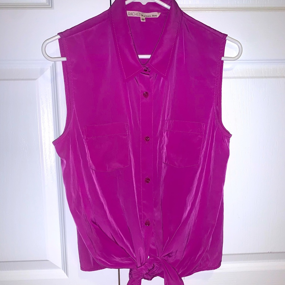 Rachel Roy Sleeveless button down blouse size large